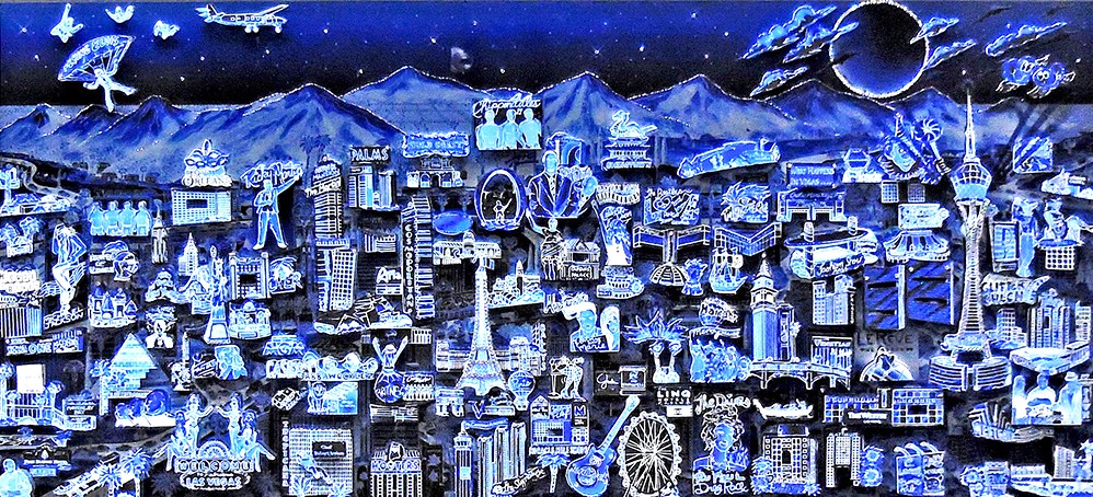 チャールズ・ファジーノの絵画作品　タイトルは、Midnight In Vegas